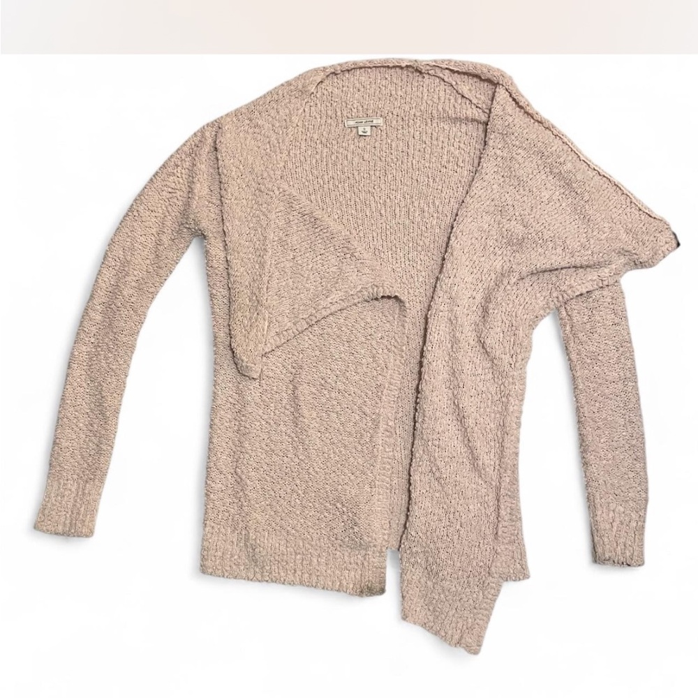 Adam Levine Collection Beige Open-Front Cardigan